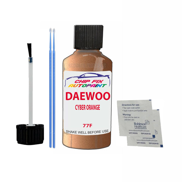 Daewoo Lanos Cyber Orange Touch Up Paint Code 77F