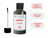 Daewoo Olive Silver Paint Code 91U