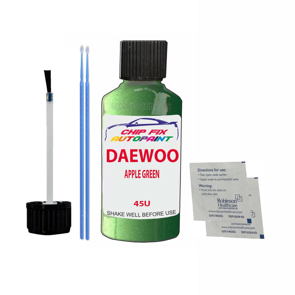 Daewoo Prince Mosswood Green Touch Up Paint Code 45U