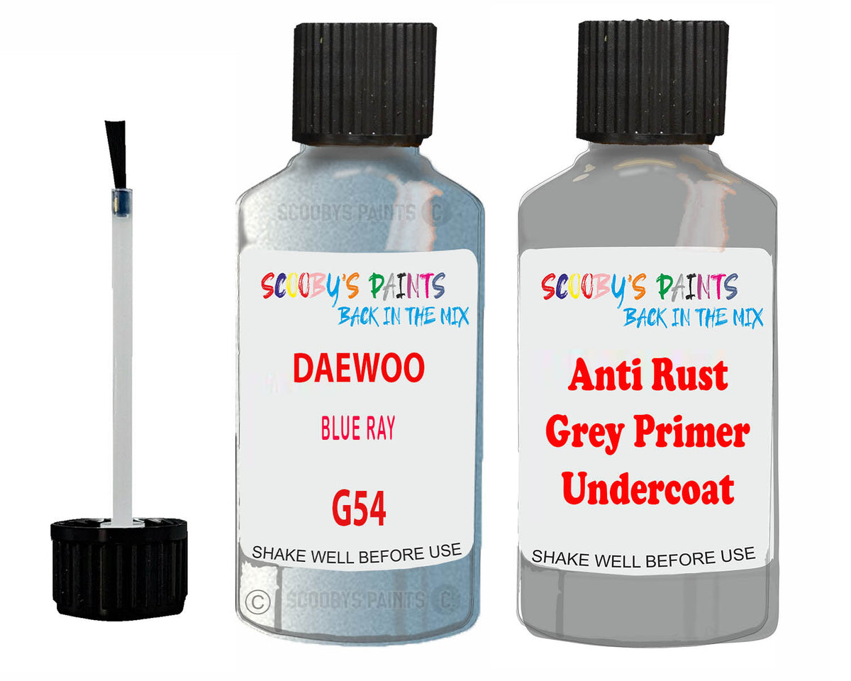 For Daewoo Matiz Blue Ray Blue Touch Up Paint Code G54 – Auto Car Paint UK