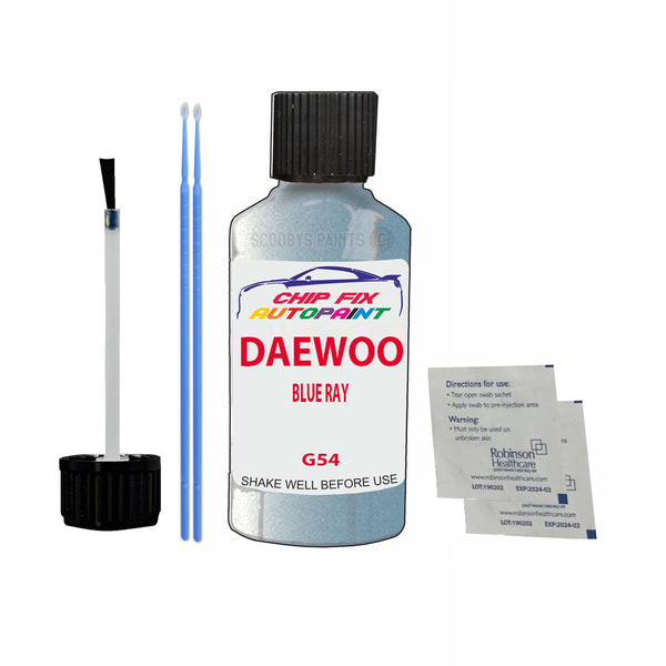 Daewoo Matiz Blue Ray Touch Up Paint Code G54