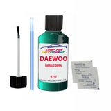 Daewoo Matiz Emerald Green Touch Up Paint Code 47U