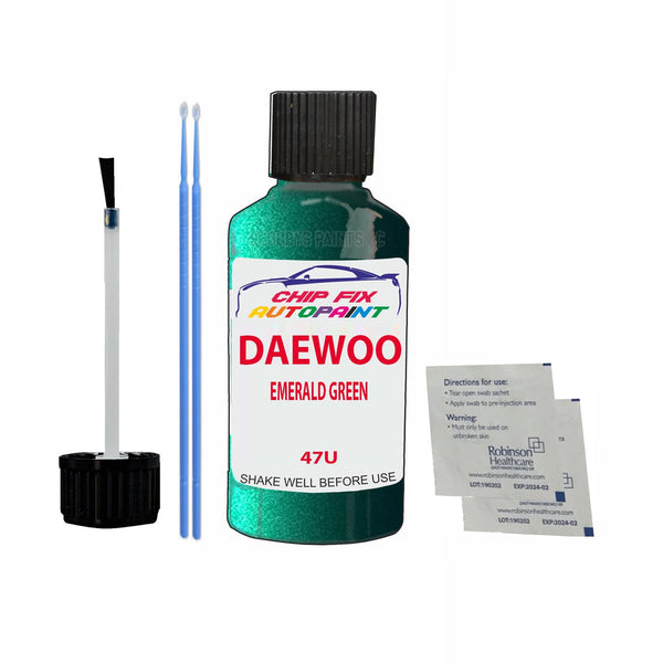 Daewoo Matiz Emerald Green Touch Up Paint Code 47U