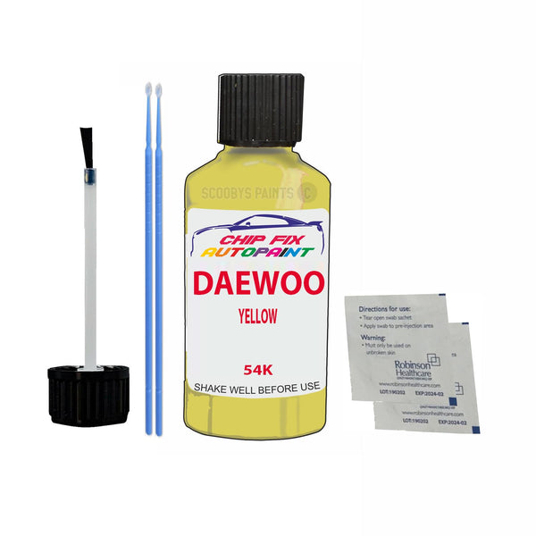 Daewoo Nexia Yellow Touch Up Paint Code 54K