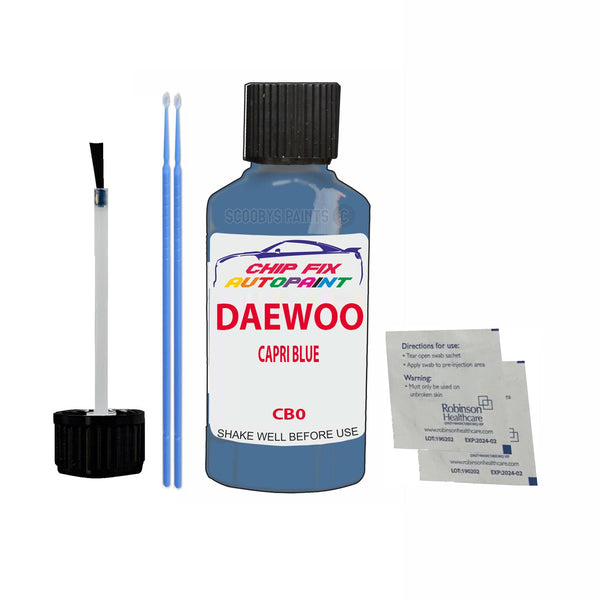 Daewoo Tico Capri Blue Touch Up Paint Code Cb0