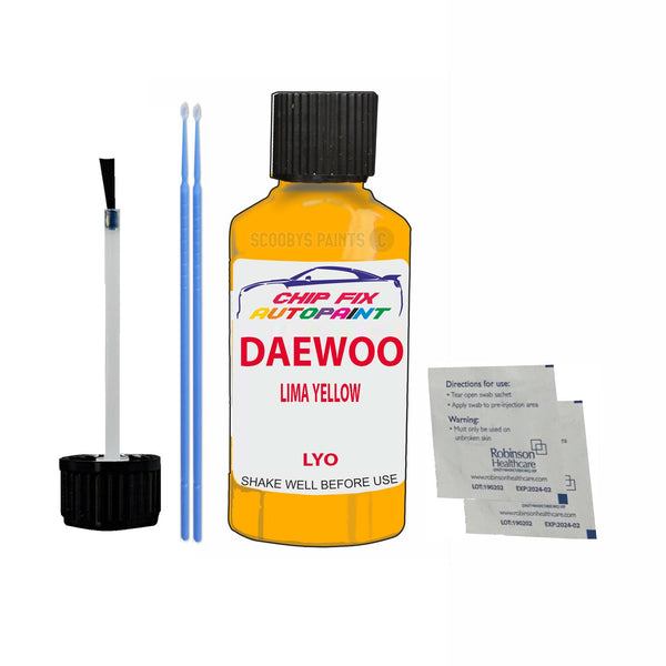 Daewoo Tico Lima Yellow Touch Up Paint Code Lyo