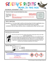 Instructions for use Dacia Glacier White Car Paint