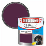 Denny's Chalk Paint For Cabinets Colour- Damson Dream Mulberry Purple - Matte Scuffproof Easy-Clean