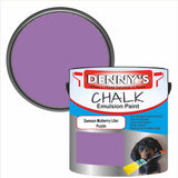 Denny's Chalk Paint For Walls Colour- Damson Mulberry Lilac Purple - Matte Wipe-Clean Coverage