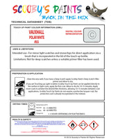 Touch Up Paint Instructions for use Vauxhall Corsa Polar White Code 11L