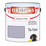 Denny's Tile Paint For Kitchen Tile Colour- Deepcoil Arc Purple - Wipe-Clean Grease-Resistant Refresh