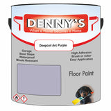 Denny's Floor Paint For Commercial Areas Colour- Deepcoil Arc Purple - High-Traffic Anti-Slip Hardwearing