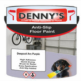 Denny's Floor Paint For Grip Coating Colour- Deepcoil Arc Purple - Anti-Slip Hardwearing Safe