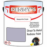 Denny's High Temp Paint For Pipes Colour- Deepcoil Arc Purple - Heatproof Corrosionguard Durable