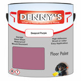 Denny's Floor Paint For Garages Colour- Deepcoil Purple - Oilproof Tyre-Tough Hardwearing