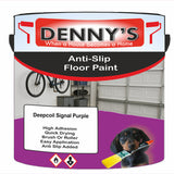 Denny's Floor Paint For Grip Coating Colour- Deepcoil Signal Purple - Anti-Slip Hardwearing Safe