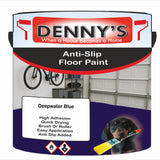 Denny's Floor Paint For Grip Coating Colour- Deepwater Blue - Anti-Slip Hardwearing Safe