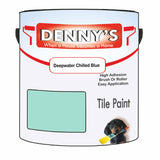 Denny's Tile Paint For Commercial Areas Colour- Deepwater Chilled Blue - High-Traffic Durable Easy-Clean