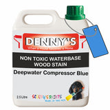 Denny's Stain Paint For Fences Colour- Deepwater Compressor Blue - Weatherproof Uv-Safe Protect