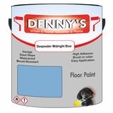 Denny's Floor Paint For Garages Colour- Deepwater Midnight Blue - Oilproof Tyre-Tough Hardwearing