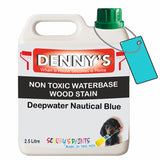 Denny's Stain Paint For Decking Colour- Deepwater Nautical Blue - Anti-Slip Weatherproof Nourish