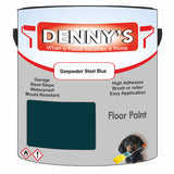 Denny's Floor Paint For Commercial Areas Colour- Deepwater Steel Blue - High-Traffic Anti-Slip Hardwearing