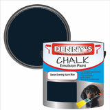 Denny's Chalk Paint For Walls Colour- Denim Evening Azure Blue - Matte Wipe-Clean Coverage