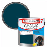 Denny's Chalk Paint For Walls Colour- Denim Tranquil Twilight Blue - Matte Wipe-Clean Coverage