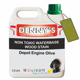 Denny's Stain Paint For Fences Colour- Depot Engine Olive - Weatherproof Uv-Safe Protect