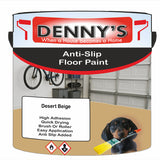 Denny's Floor Paint For Grip Coating Colour- Desert Beige - Anti-Slip Hardwearing Safe