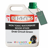 Denny's Stain Paint For Fences Colour- Drab Circuit Green - Weatherproof Uv-Safe Protect