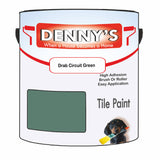 Denny's Tile Paint For Commercial Areas Colour- Drab Circuit Green - High-Traffic Durable Easy-Clean
