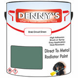 Denny's High Temp Paint For Grilles Colour- Drab Circuit Green - Heatproof Rustguard Durable