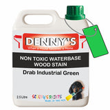 Denny's Stain Paint For Fences Colour- Drab Industrial Green - Weatherproof Uv-Safe Protect
