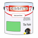 Denny's Tile Paint For Commercial Areas Colour- Drab Lawn Green - High-Traffic Durable Easy-Clean