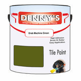 Denny's Tile Paint For Commercial Areas Colour- Drab Machine Green - High-Traffic Durable Easy-Clean