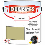 Denny's High Temp Paint For Boilers Colour- Drab Olive - Heatproof Anti-Rust Longlife