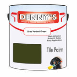 Denny's Tile Paint For Bathroom Tile Colour- Drab Verdant Green - Moistureproof Easy-Clean Makeover