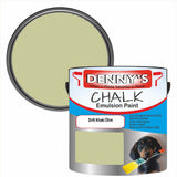 Denny's Chalk Paint For Walls Colour- Drift Khaki Olive - Matte Wipe-Clean Coverage
