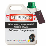 Denny's Stain Paint For Decking Colour- Driftwood Cargo Brown - Anti-Slip Weatherproof Nourish
