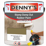 Denny's Waterpoof Paint For Stamp Out Damp Colour- Driftwood Mahogany Brown - Damp-Block Mould-Safe Breathable