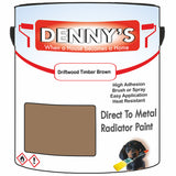 Denny's High Temp Paint For Grilles Colour- Driftwood Timber Brown - Heatproof Rustguard Durable