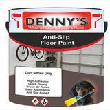 Denny's Floor Paint For Grip Coating Colour- Duct Smoke Grey - Anti-Slip Hardwearing Safe