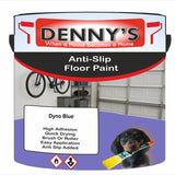 Denny's Floor Paint For Grip Coating Colour- Dyno Blue - Anti-Slip Hardwearing Safe