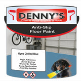 Denny's Floor Paint For Grip Coating Colour- Dyno Chilled Blue - Anti-Slip Hardwearing Safe