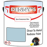 Denny's High Temp Paint For Grilles Colour- Dyno Compressor Blue - Heatproof Rustguard Durable