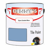 Denny's Tile Paint For Commercial Areas Colour- Dyno Coolant Blue - High-Traffic Durable Easy-Clean