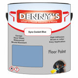 Denny's Floor Paint For Commercial Areas Colour- Dyno Coolant Blue - High-Traffic Anti-Slip Hardwearing