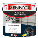Denny's Floor Paint For Grip Coating Colour- Dyno Hydraulic Blue - Anti-Slip Hardwearing Safe