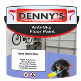 Denny's Floor Paint For Grip Coating Colour- Dyno Marine Blue - Anti-Slip Hardwearing Safe
